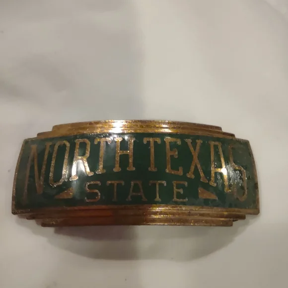 Vintage Jenkins North Texas State University belt buckle